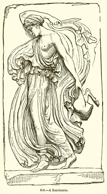 Egy Bacchante alkotó: English School