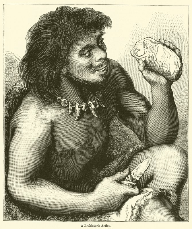 Egy őskori művész (metszet) alkotó: English School
