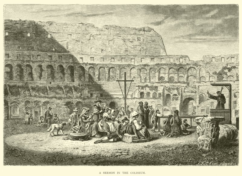 Prédikáció a Colosseumban alkotó: English School