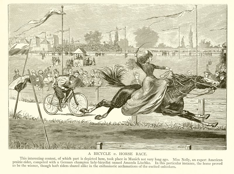 Kerékpár vs lóverseny alkotó: English School