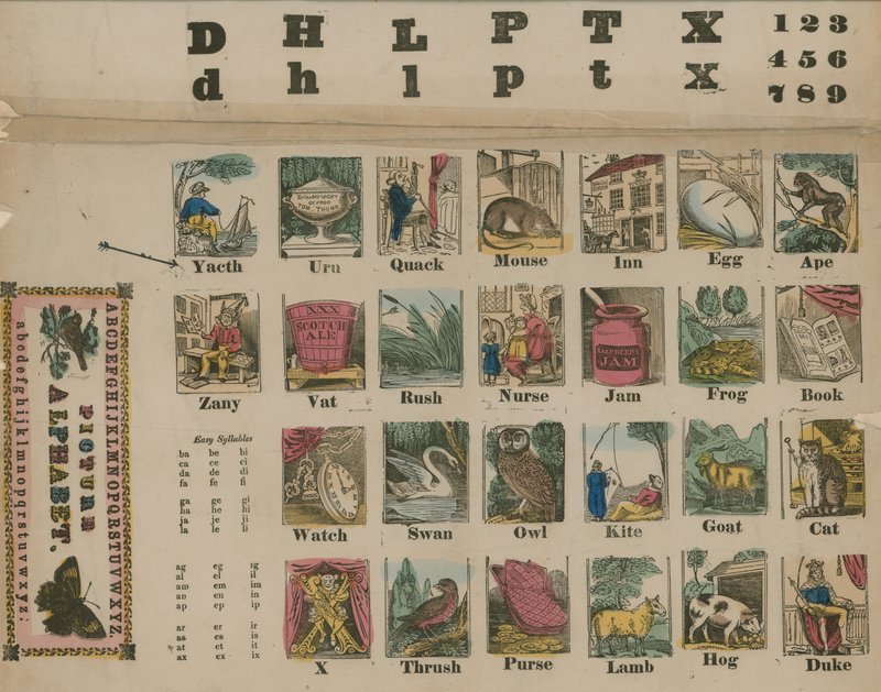 A-tól Z-ig ábécé, 1800 körül alkotó: English School