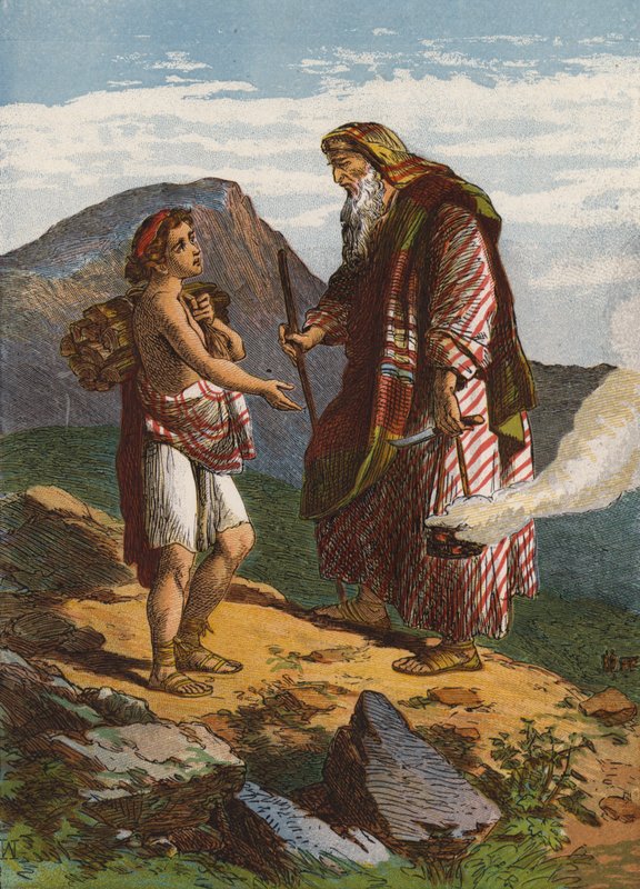 Ábrahám felajánlja Izsákot (színes litó) alkotó: English School