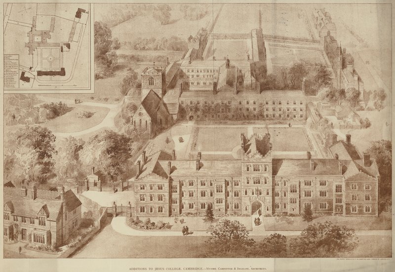 Kiegészítések a cambridge-i Jesus College-hoz (metszet) alkotó: English School