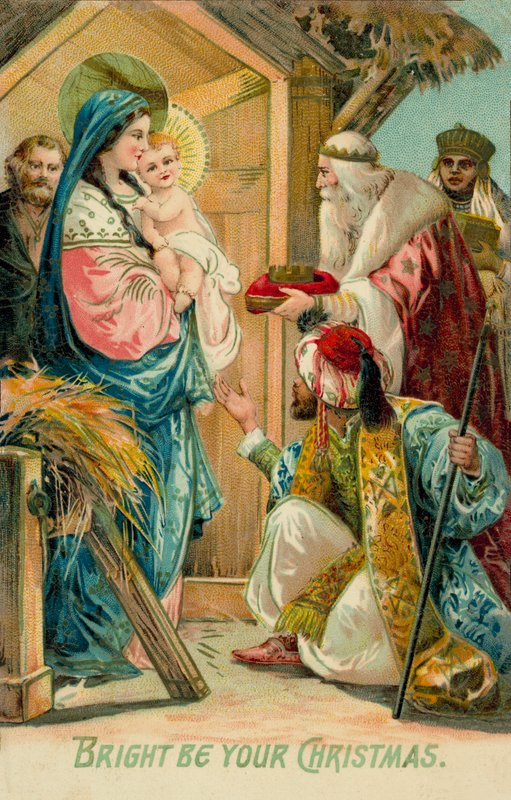 A bölcsek imádása (chromolitho) alkotó: English School