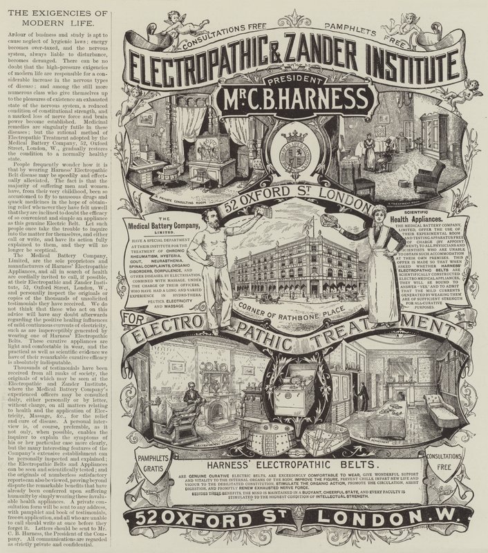 Reklám, The Medical Battery Company (metszet) alkotó: English School