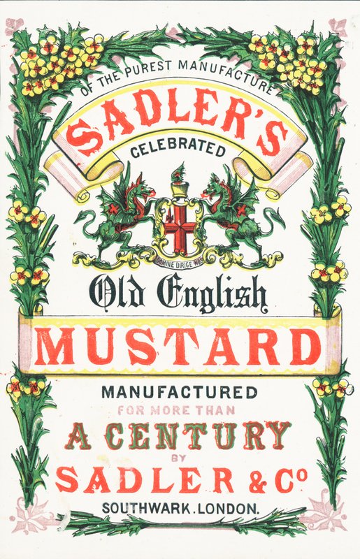Reklám Sadlers Old English Mustárnak alkotó: English School