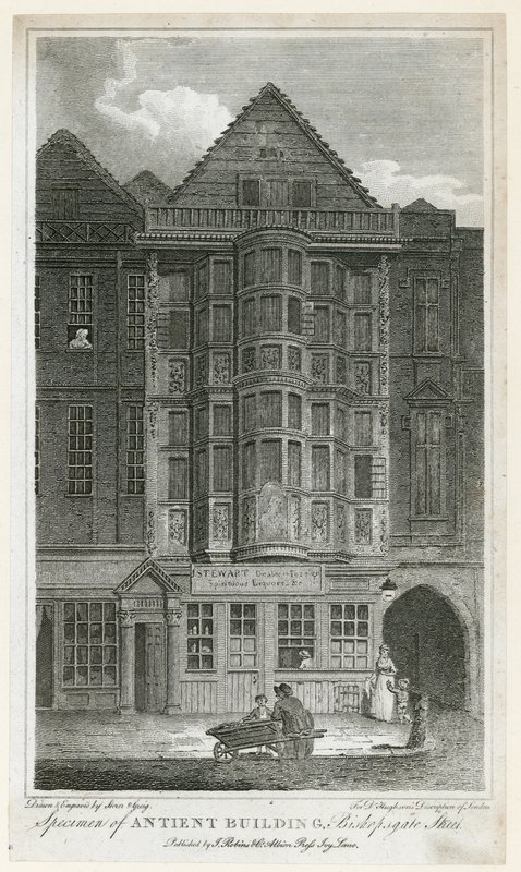 Régi épület a Bishopsgate utcában alkotó: English School
