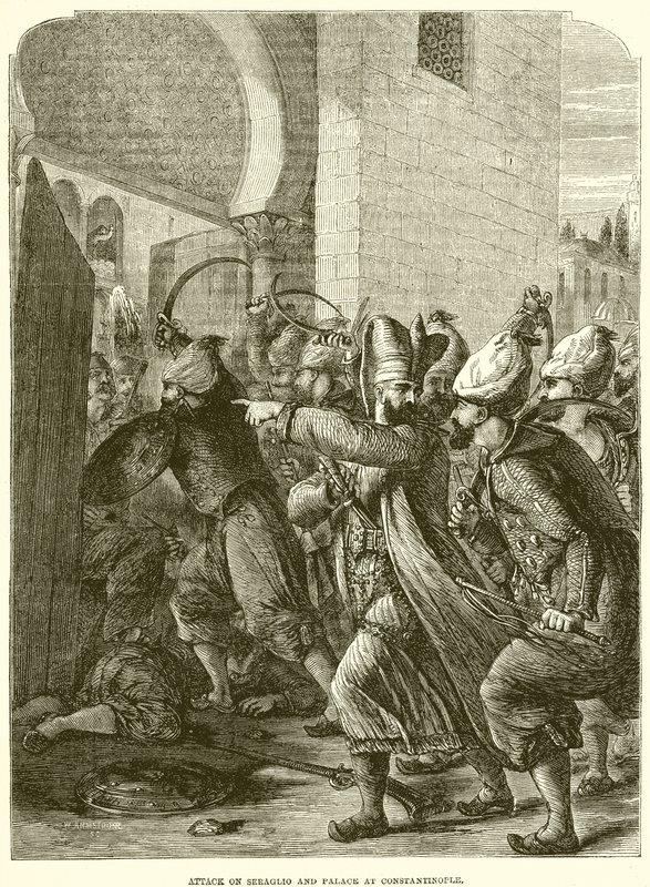 Támadás a szeráj és a konstantinápolyi palota ellen alkotó: English School