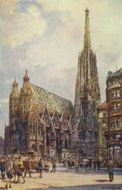 Ausztria: Szent István-székesegyház, Bécs (színes litó) alkotó: English School