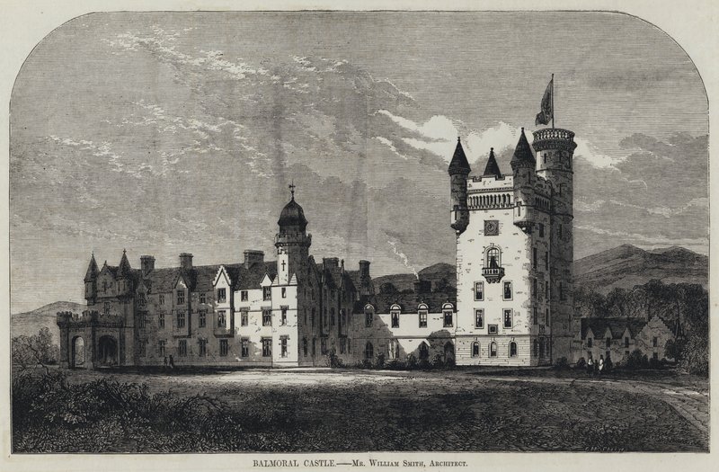 Balmoral kastély (metszet) alkotó: English School