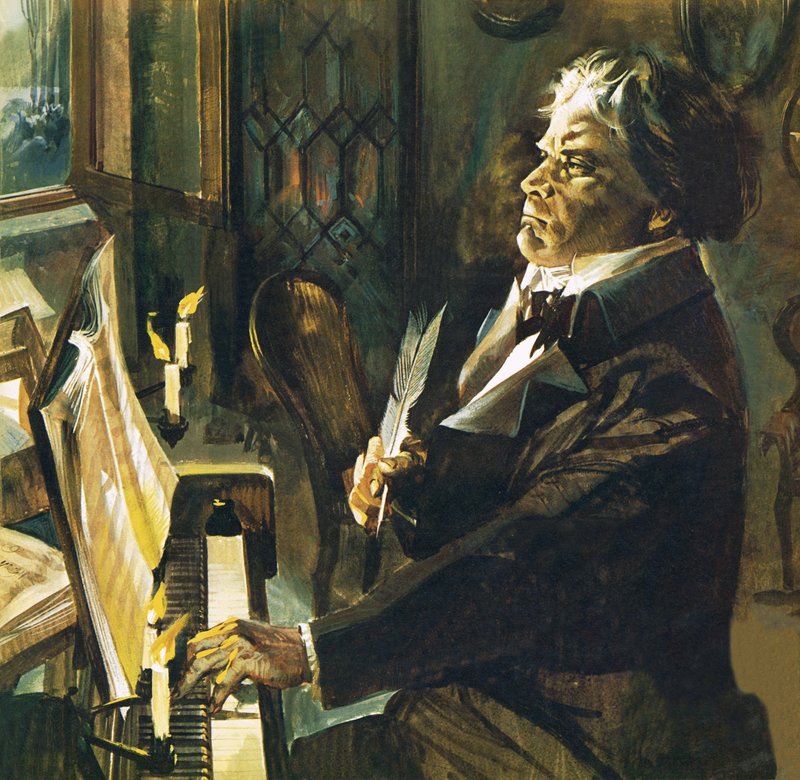 Beethoven a zongoránál alkotó: English School