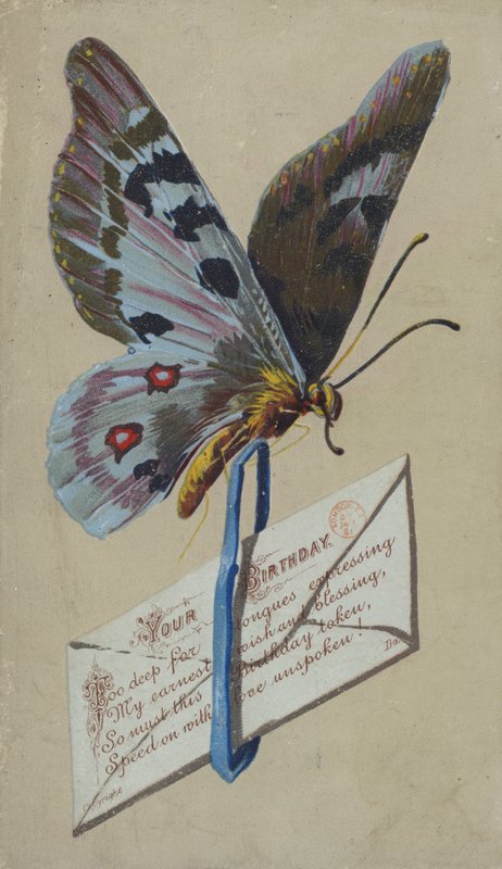 Születésnapi kártya (chromolitho) alkotó: English School
