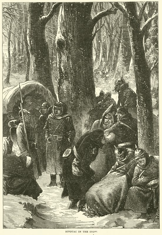 Bivak a hóban, 1870. november alkotó: English School