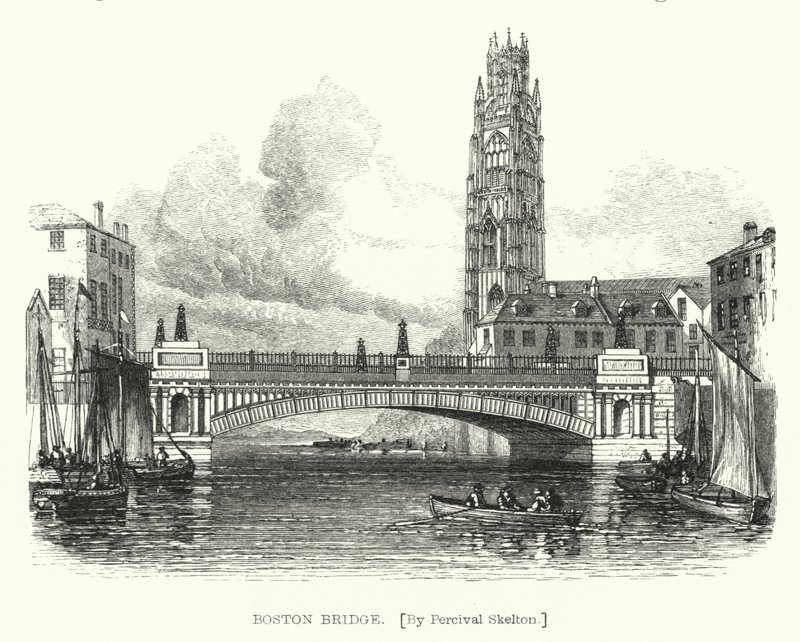 Boston Bridge (metszet) alkotó: English School