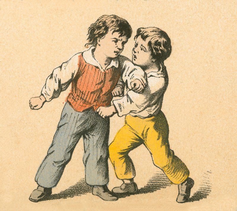 Fiúk verekednek alkotó: English School