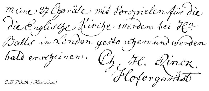 C H Rinkk (zenész) alkotó: English School