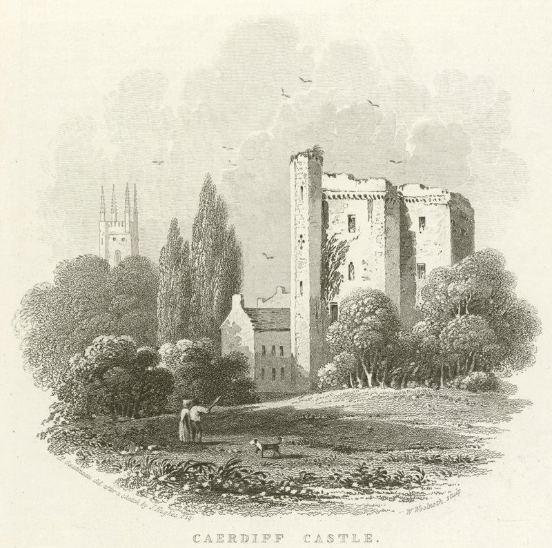 Cardiff kastély (metszet) alkotó: English School