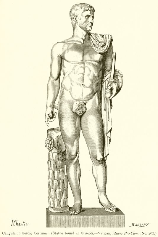 Caligula hősi jelmezben alkotó: English School