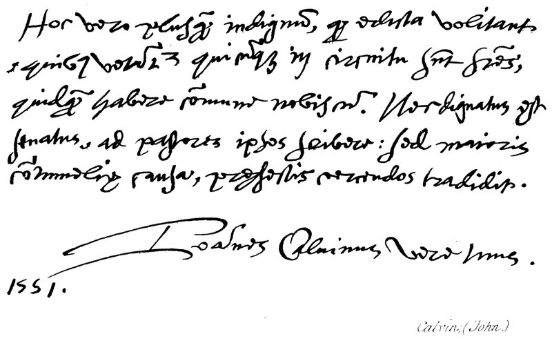 Calvin, (János) alkotó: English School