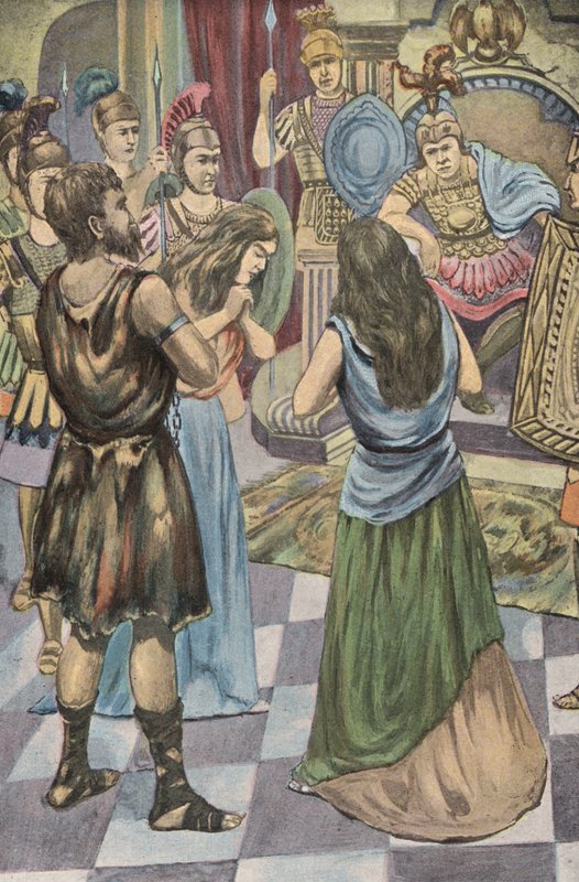 Caractacus Claudius előtt (színes litográfia) alkotó: English School