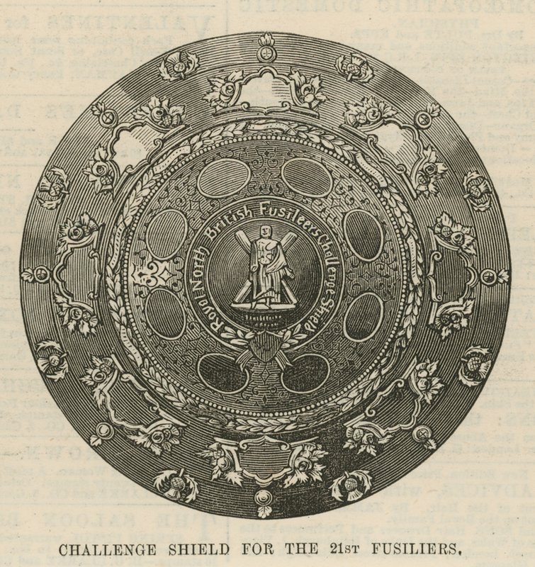 Challenge Shield a 21. Fusiliers számára alkotó: English School
