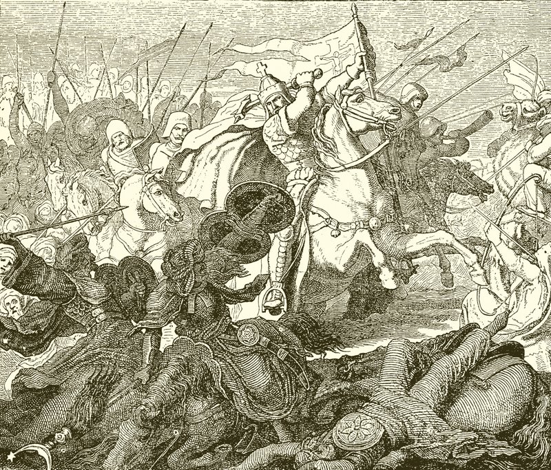 Charles Martel a Poictiers-ben alkotó: English School