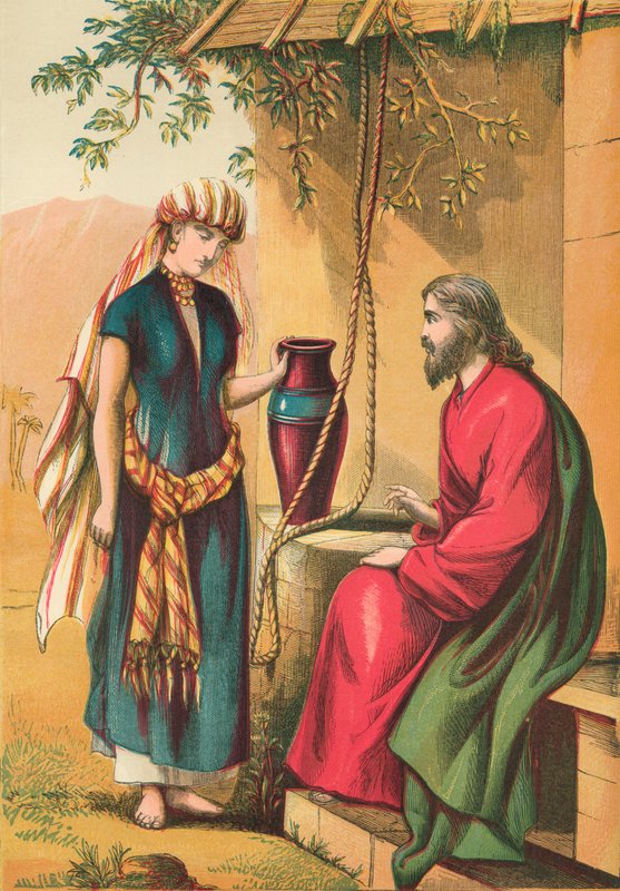 Krisztus és a szamáriai asszony alkotó: English School