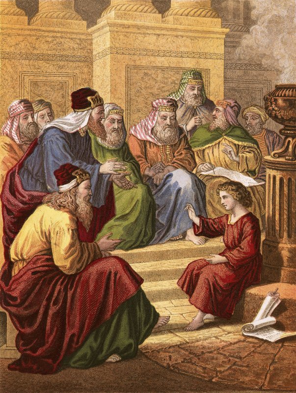 Krisztus vitatkozik a templomban alkotó: English School