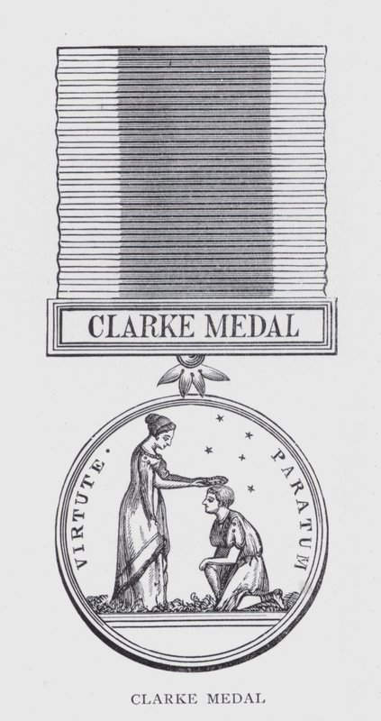 Clarke érem (litho) alkotó: English School