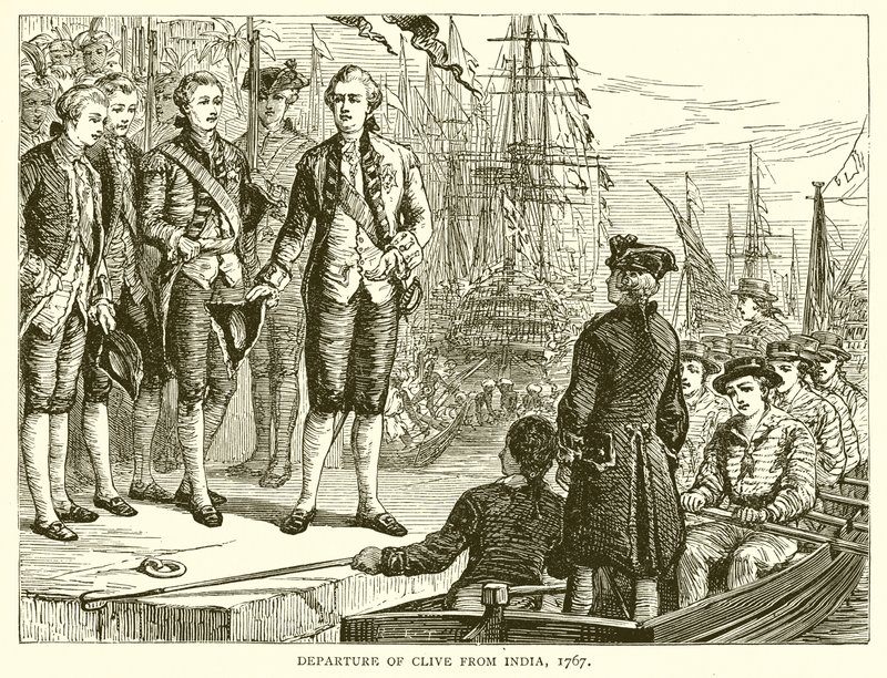 Clive indulása Indiából, 1767 alkotó: English School