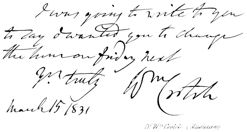 Dr. Wm Crotch, (zenész) alkotó: English School
