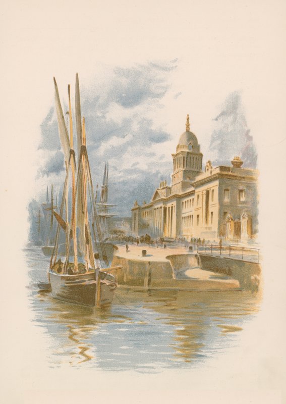 Dublin vámház és rakpart alkotó: English School