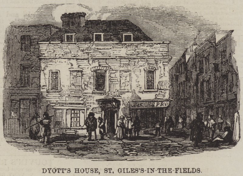 Dyott-ház, St Giles-in-the-Fields (metszet) alkotó: English School