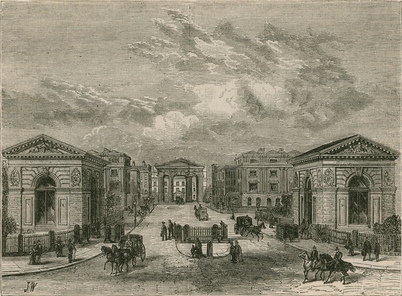 Az Euston Square pályaudvar bejárata alkotó: English School