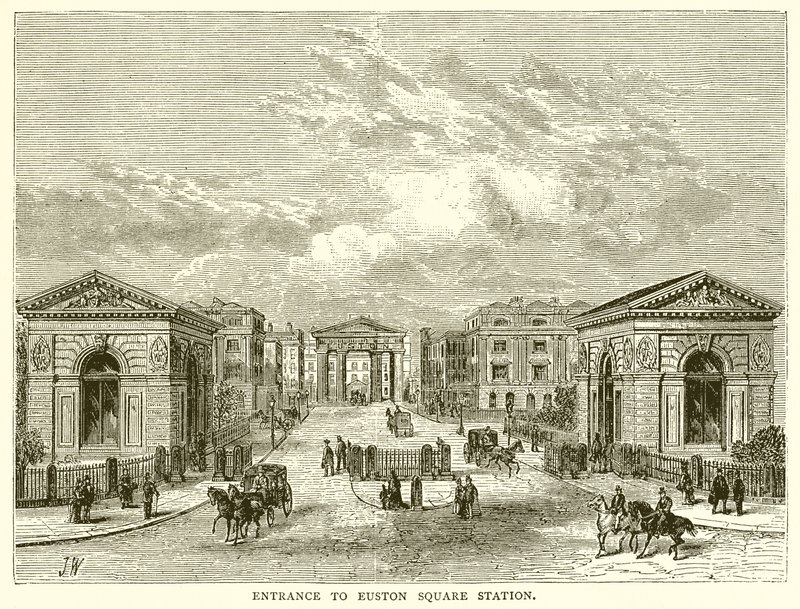 Az Euston Square pályaudvar bejárata alkotó: English School