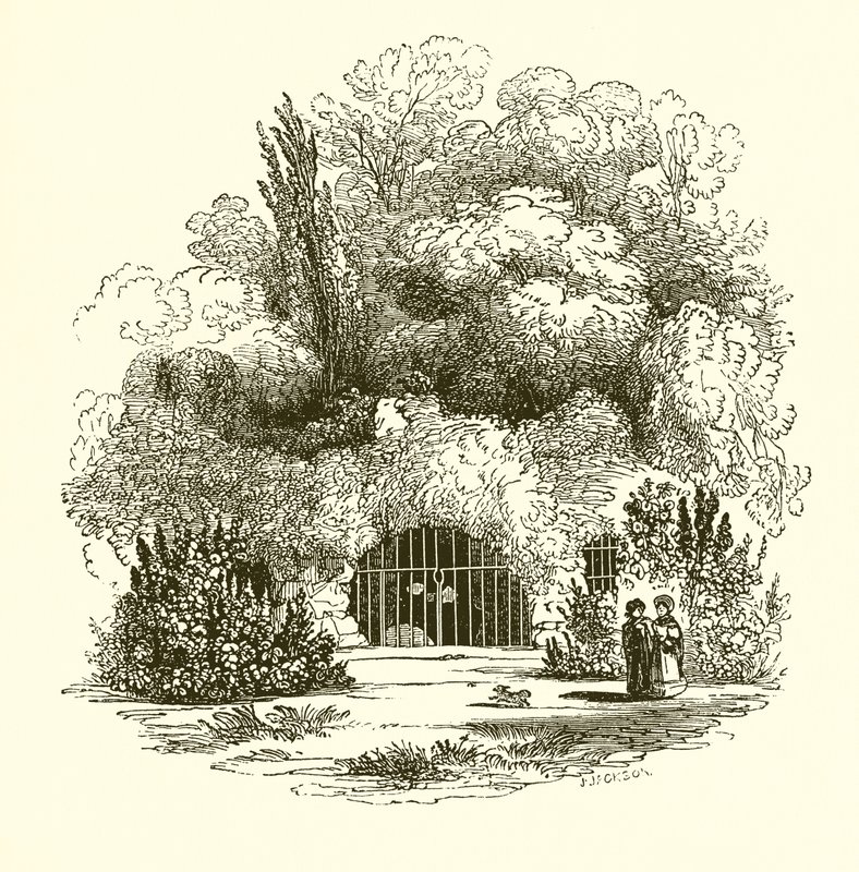 A pápai barlang bejárata alkotó: English School