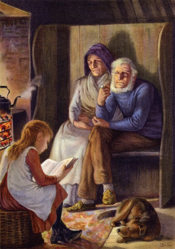 Esti pihenő (színes litográfia) alkotó: English School