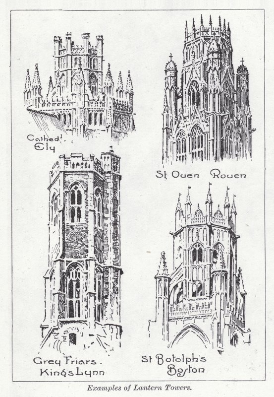 Példák lámpás tornyokra (litho) alkotó: English School