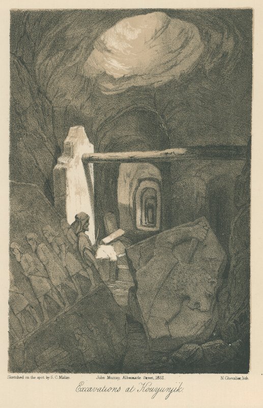 Ásatások Kouyunjiknál alkotó: English School