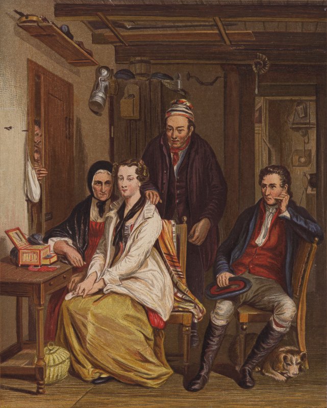 Család otthon (színes litho) alkotó: English School