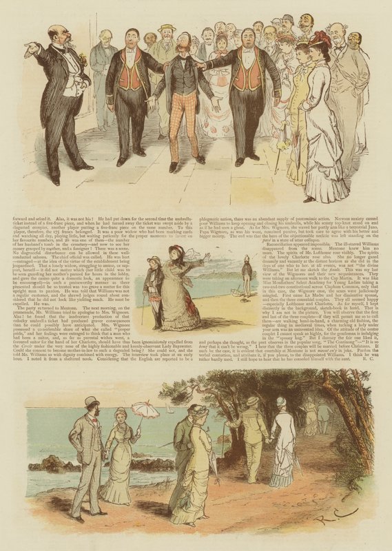 Flörtök Franciaországban (chromolitho) alkotó: English School