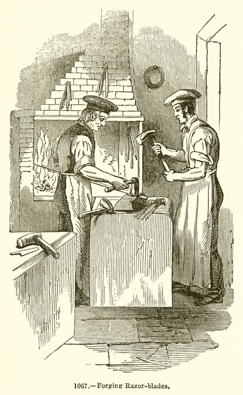Borotvapengék kovácsolása alkotó: English School