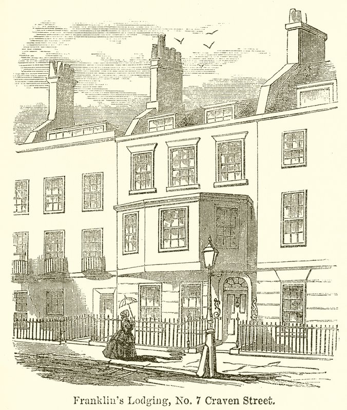 Franklins Lodging, No. 7 Craven Street alkotó: English School