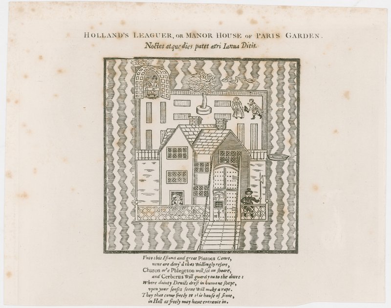 A Hollands Leaguer előlapja, 1632. Paris Garden alkotó: English School