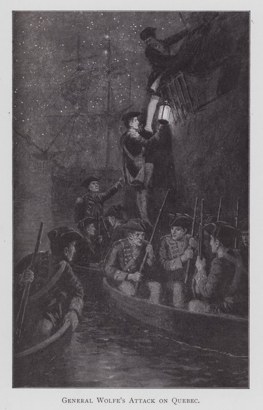 Wolfe tábornok támadása Quebec ellen (litho) alkotó: English School
