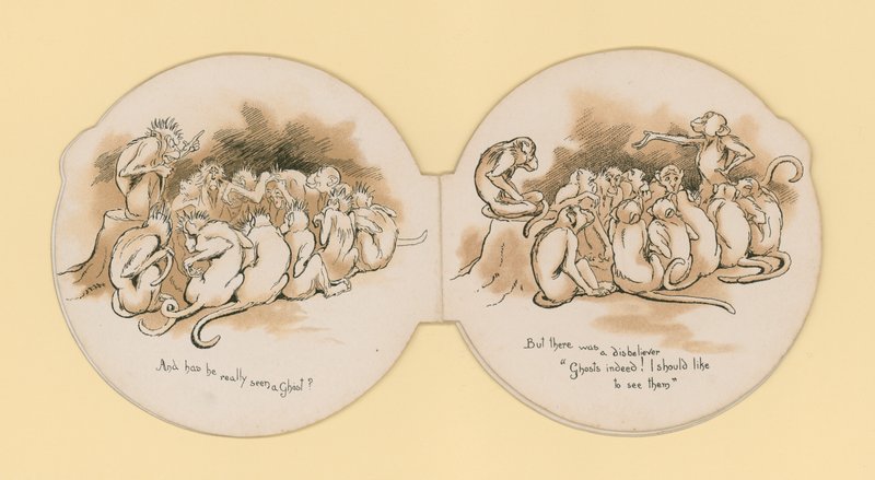 Szellemek - majmok és bagoly (litho) alkotó: English School