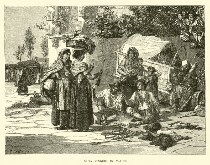 Gipsy Tinkers Nápolyban alkotó: English School