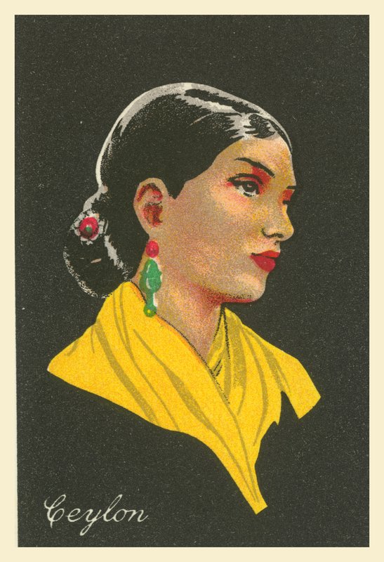 Sok ország lányai: Ceylon (színes litográfia) alkotó: English School