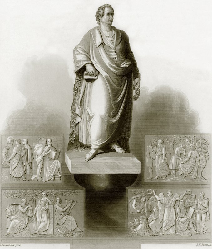 Goethe emlékműve alkotó: English School