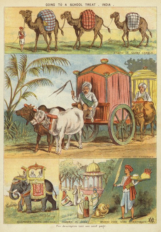 Iskolai csemegébe megy, India (chromolitho) alkotó: English School